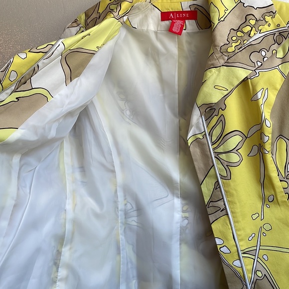 A Line vintage retro zip front cropped jacket & matching knit halter top size 6 - Picture 12 of 15